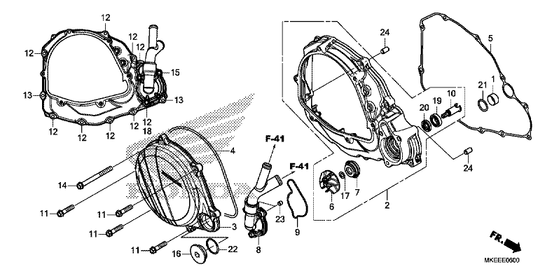 RIGHT CRANKCASE COVER/WATER PUMP