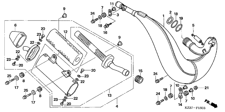 EXPANSION CHAMBER (CR250R6,7)