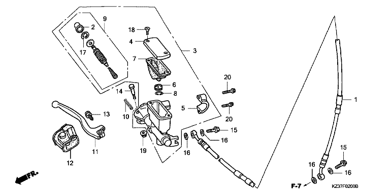 FR. BRAKE MASTER CYLINDER