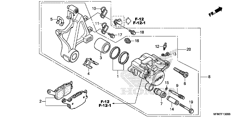 REAR BRAKE CALIPER