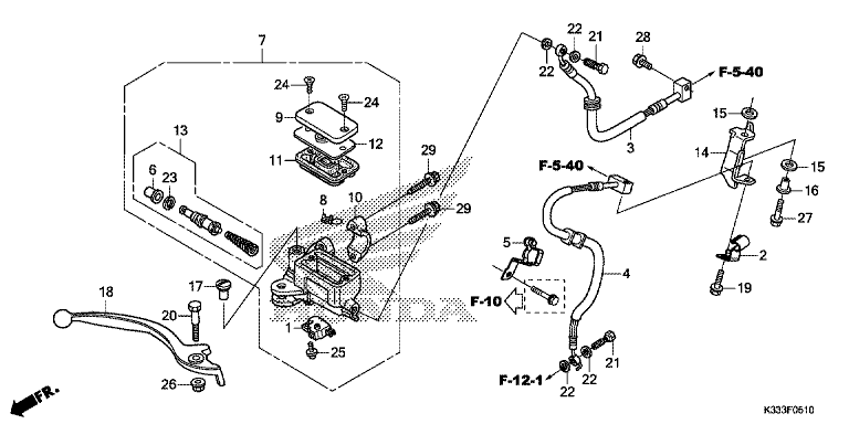 FRONT BRAKE MASTER CYLINDER