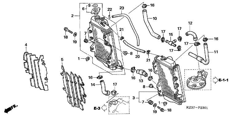 RADIATOR (CR250R5-7)