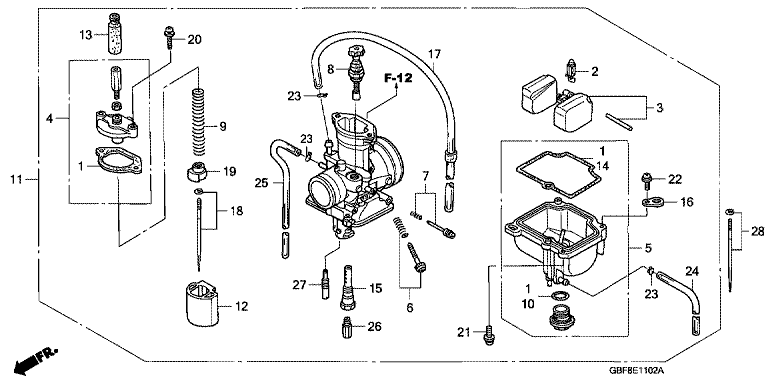 CARBURETOR (CR85R5,6/RB5,6)