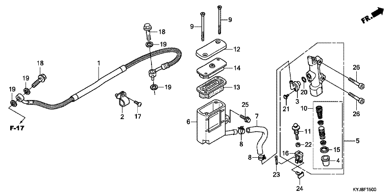 REAR BRAKE MASTER CYLINDER