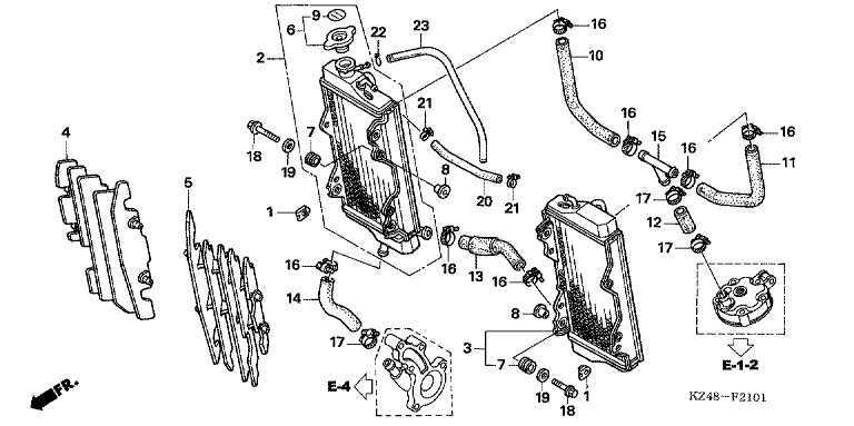 RADIATOR (CR125R5-7)