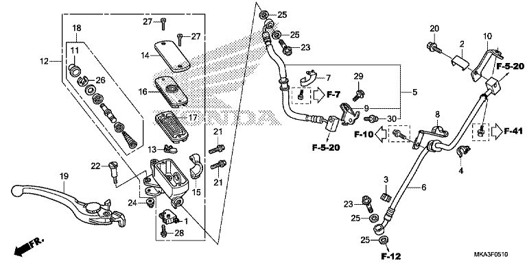 FR. BRAKE MASTER CYLINDER