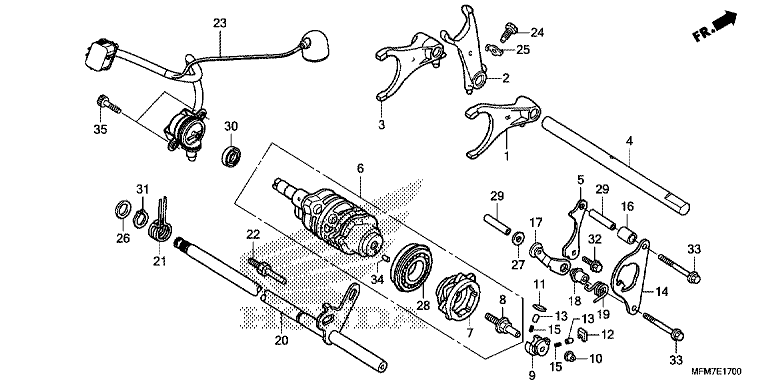 GEARSHIFT DRUM/GEARSHIFT FORK