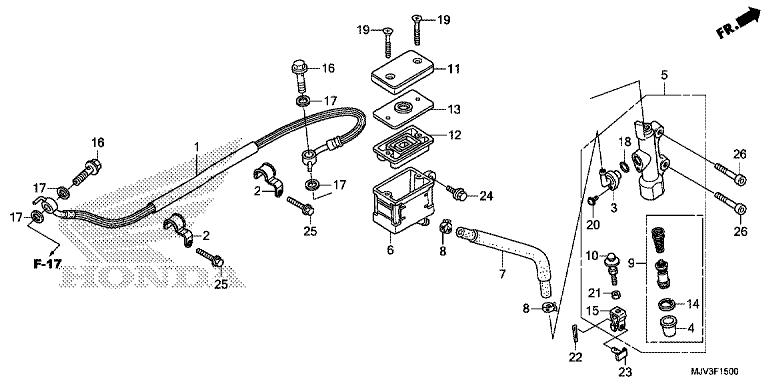 REAR BRAKE MASTER CYLINDER (STD)