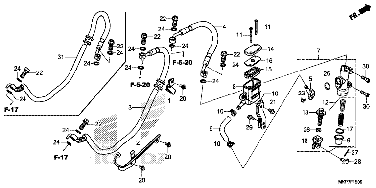 REAR BRAKE MASTER CYLINDER