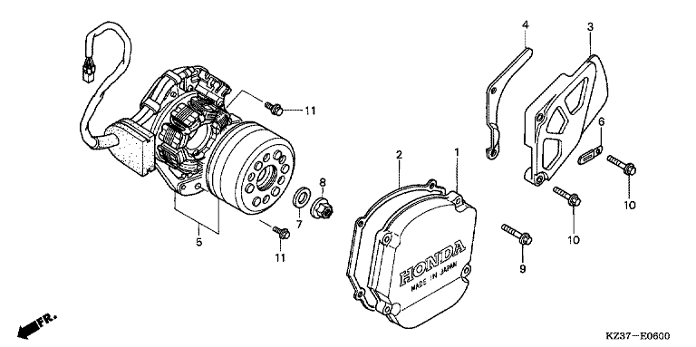 LEFT CRANKCASE COVER/GENERATOR