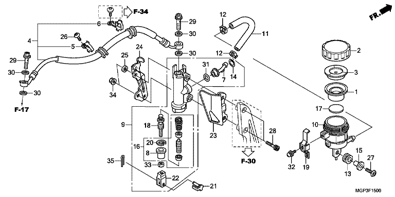 FRONT BRAKE MASTER CYLINDER