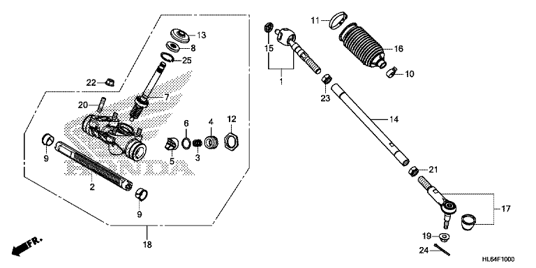 STEERING GEARBOX/TIE ROD