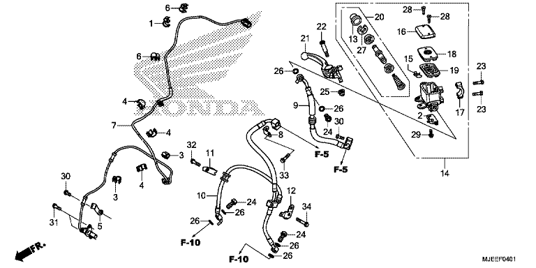 FR. BRAKE MASTER CYLINDER