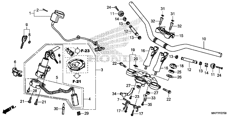 HANDLE PIPE/TOP BRIDGE