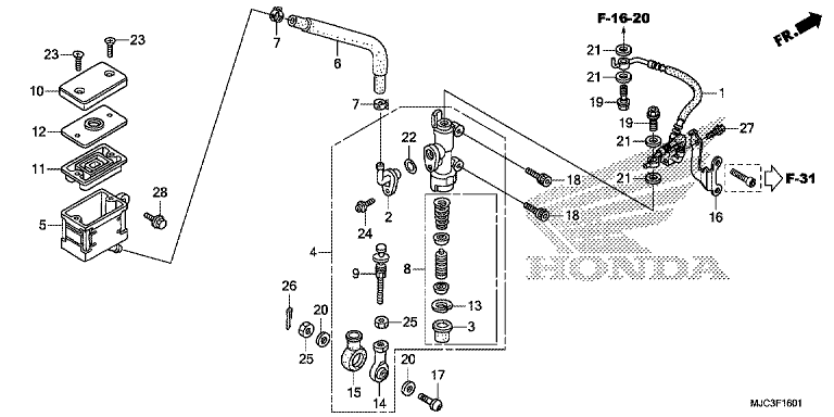 REAR BRAKE MASTER CYLINDER