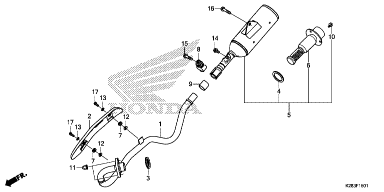 EXHAUST MUFFLER (CRF125/FB K}