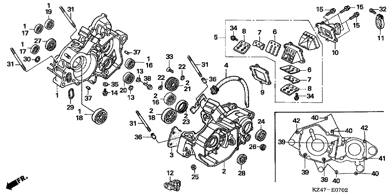 CRANKCASE (CR250R5-7)