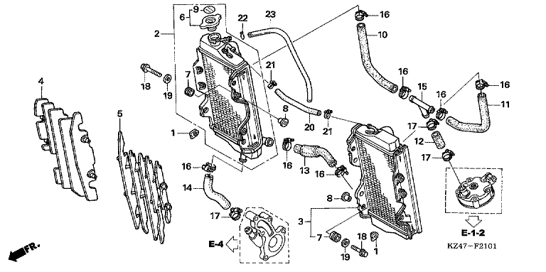 RADIATOR (CR125R5-7)