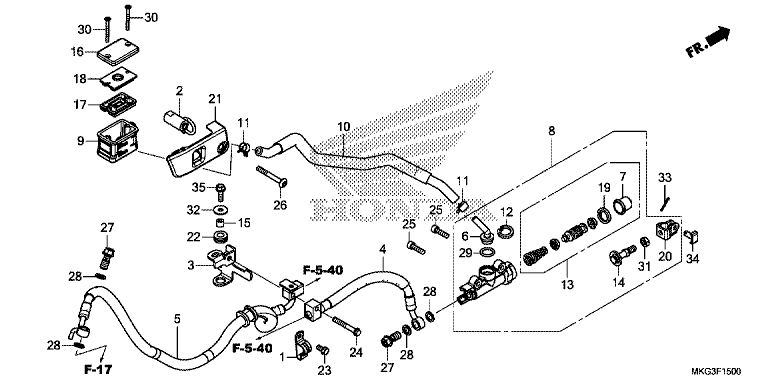 REAR BRAKE MASTER CYLINDER