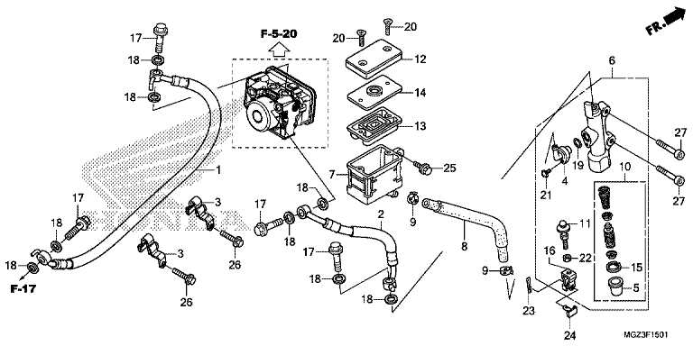 REAR BRAKE MASTER CYLINDER