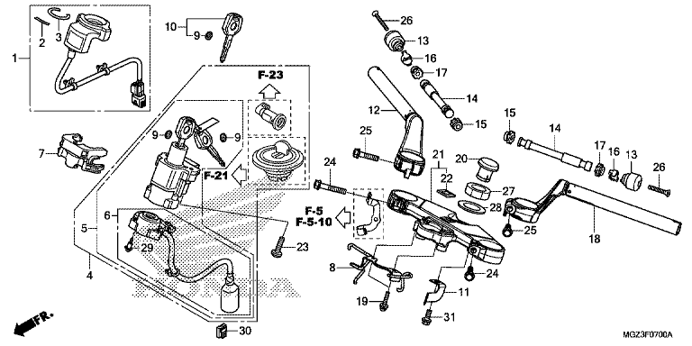 HANDLE PIPE/TOP BRIDGE