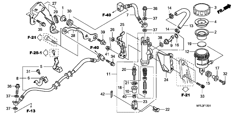 REAR BRAKE MASTERCYLINDER