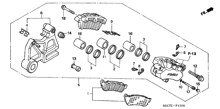 REAR BRAKE CALIPER