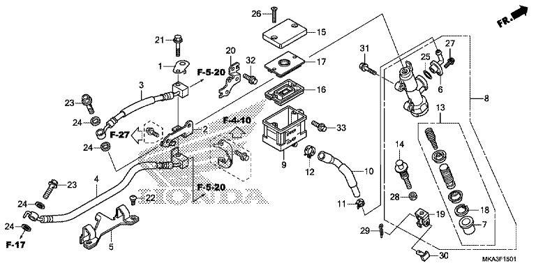 REAR BRAKE MASTER CYLINDER