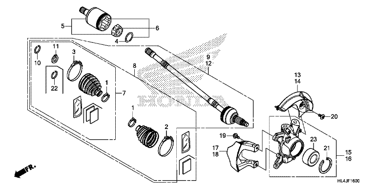 FRONT KNUCKLE/FRONT DRIVESHAFT