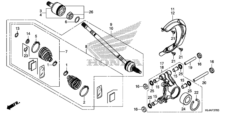 REAR KNUCKLE/REAR DRIVESHAFT