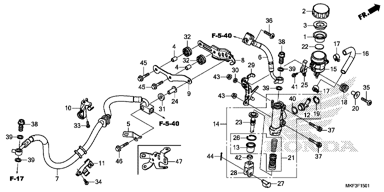 REAR BRAKE MASTER CYLINDER