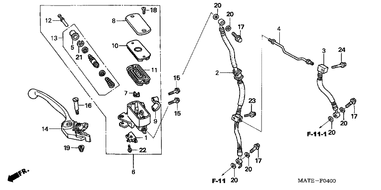 FR. BRAKE MASTER CYLINDER