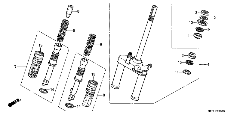 FRONT FORK/STEERING STEM