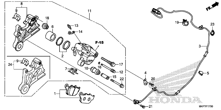 REAR BRAKE CALIPER