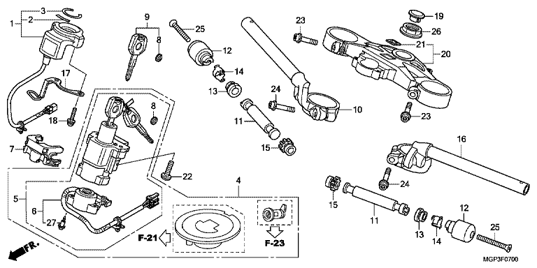 HANDLE PIPE/TOP BRIDGE