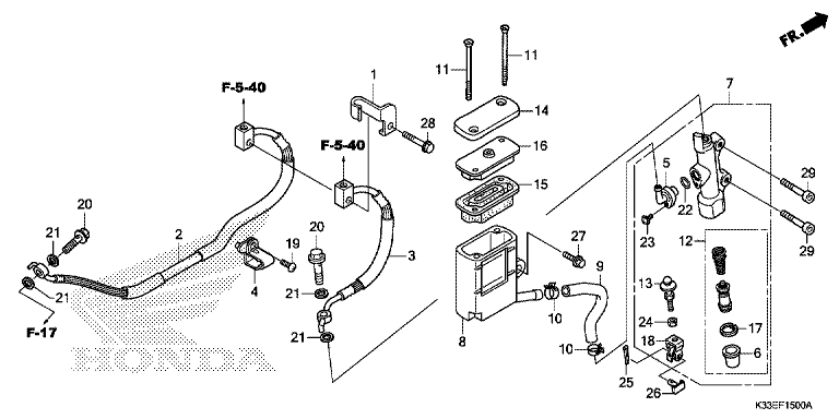 REAR BRAKE MASTER CYLINDER