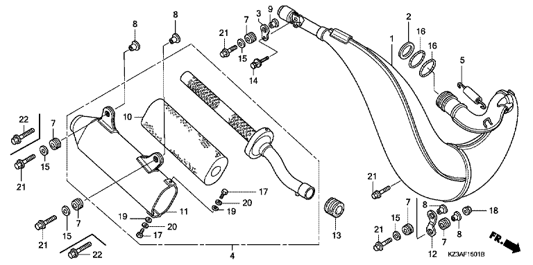 EXPANSION CHAMBER (CR250R6,7)