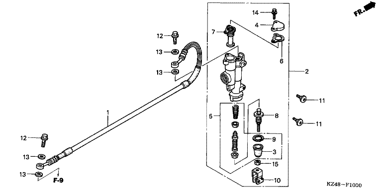 RR. BRAKE MASTER CYLINDER