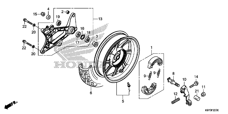 REAR WHEEL/SWINGARM