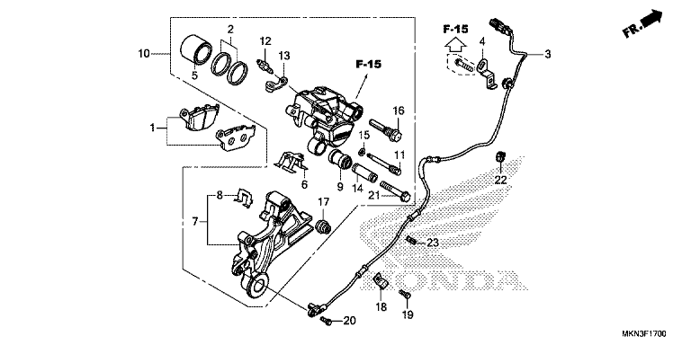 REAR BRAKE CALIPER