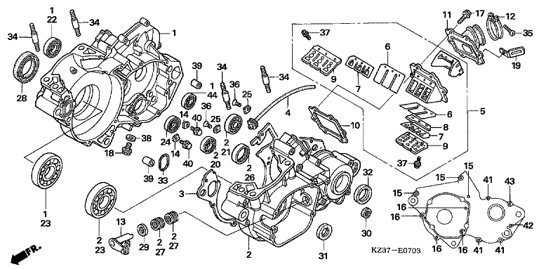 CRANKCASE (CR250R5-7)