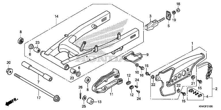 SWINGARM/ CHAIN CASE