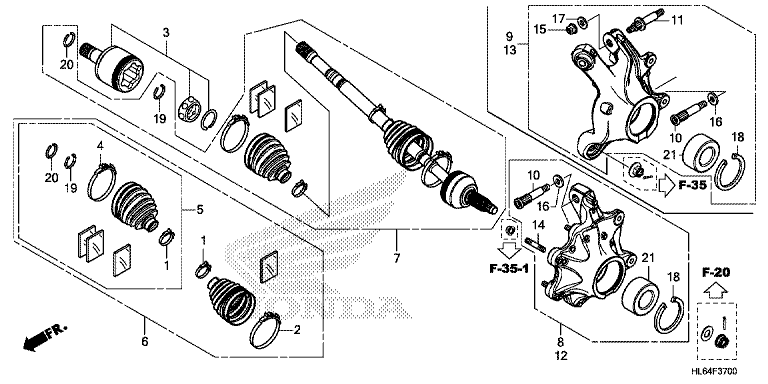 REAR KNUCKLE/REAR DRIVESHAFT