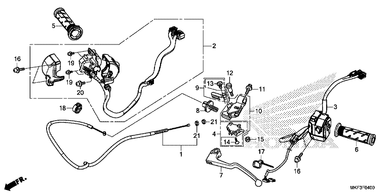 HANDLE LEVER/SWITCH/CABLE