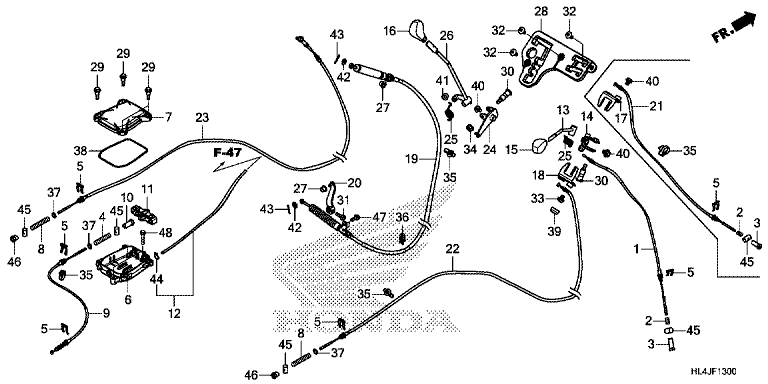 SHIFT LEVER/SELECT LEVER