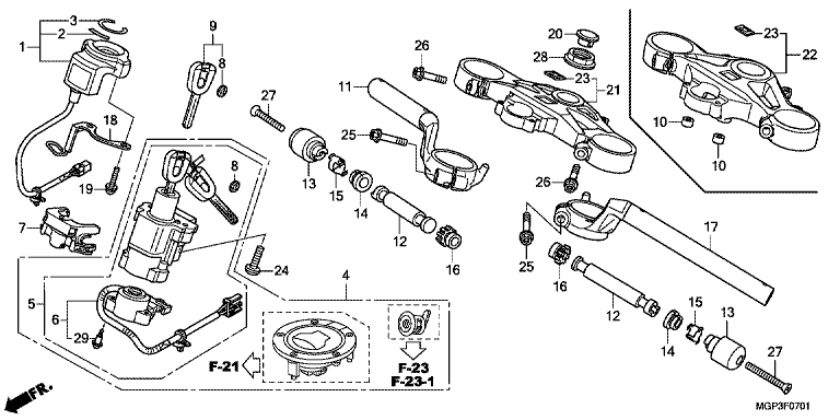 HANDLE PIPE/TOP BRIDGE