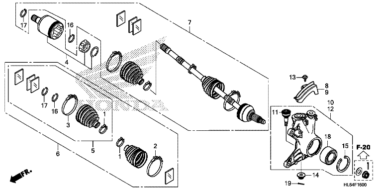 FRONT KNUCKLE/FRONT DRIVESHAFT