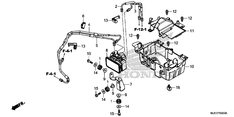 ABS MODULATOR/TRAY