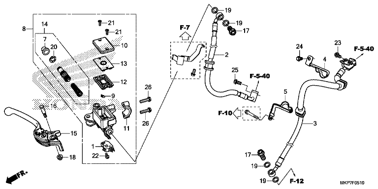 FRONT BRAKE MASTER CYLINDER